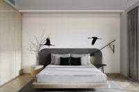 An artistic nature inspired mural for home decor.

