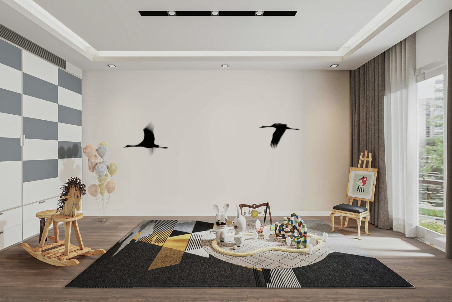 A contemplative natural theme wallpaper mural for a feature wall.

