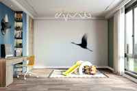 A classic crane bird wallpaper for walls.

