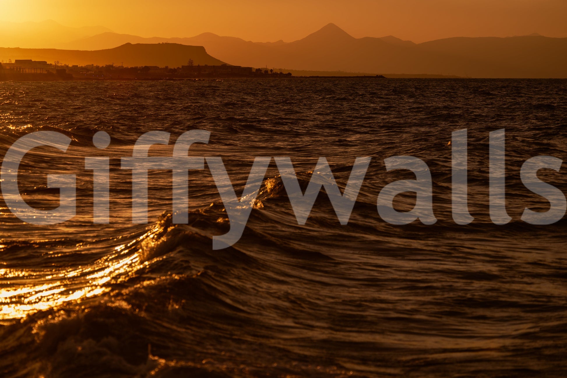 A detail of the warm tones in the buildings and sky.

