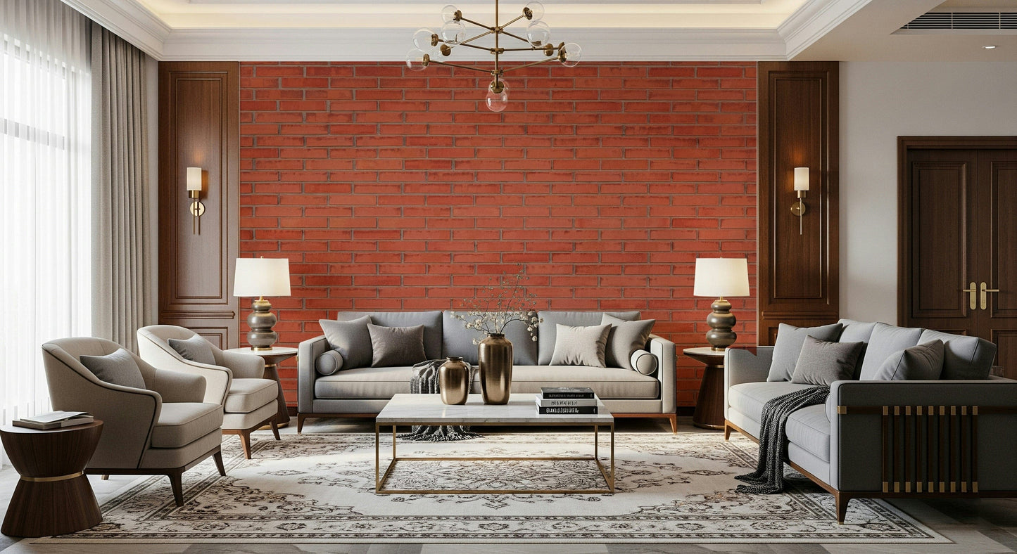 A classic brick pattern wallpaper for walls.

