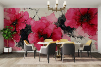 Modern flower wallpaper for living room

