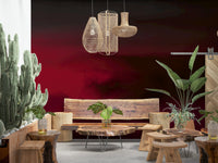 Gloomy horizon Crimson Dreams wallpaper design deep cherry stormy sky