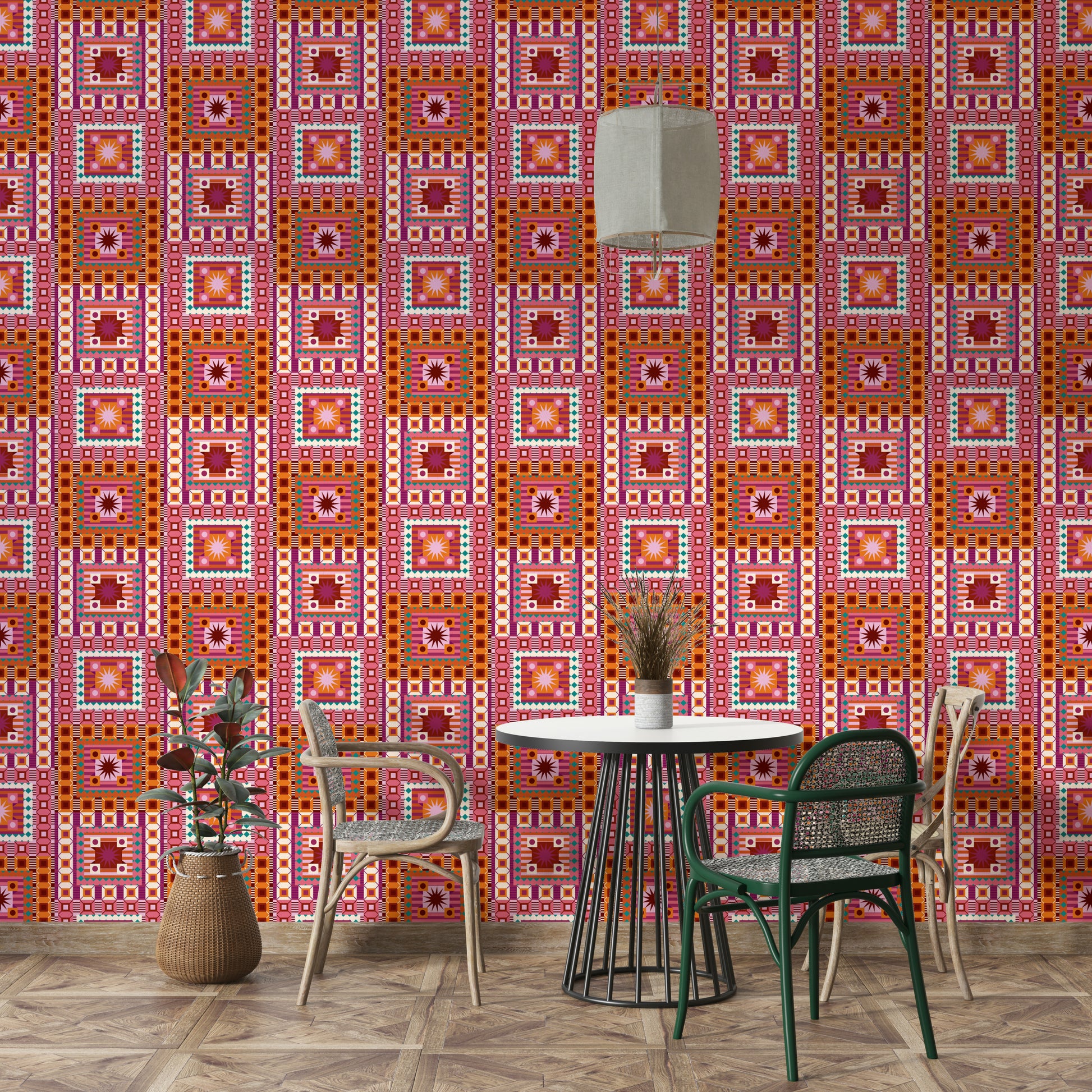 Crimson burst wallpaper design

