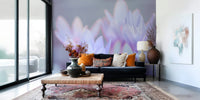 Spring bloom wall mural with lilac petals