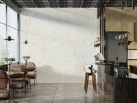 The design features a repeating pattern of soft, delicate food and drink shapes.