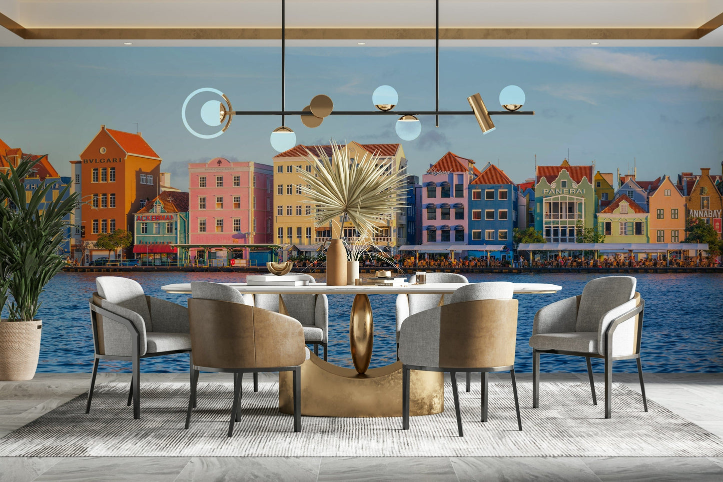 Willemstad Waterfront Wall Mural