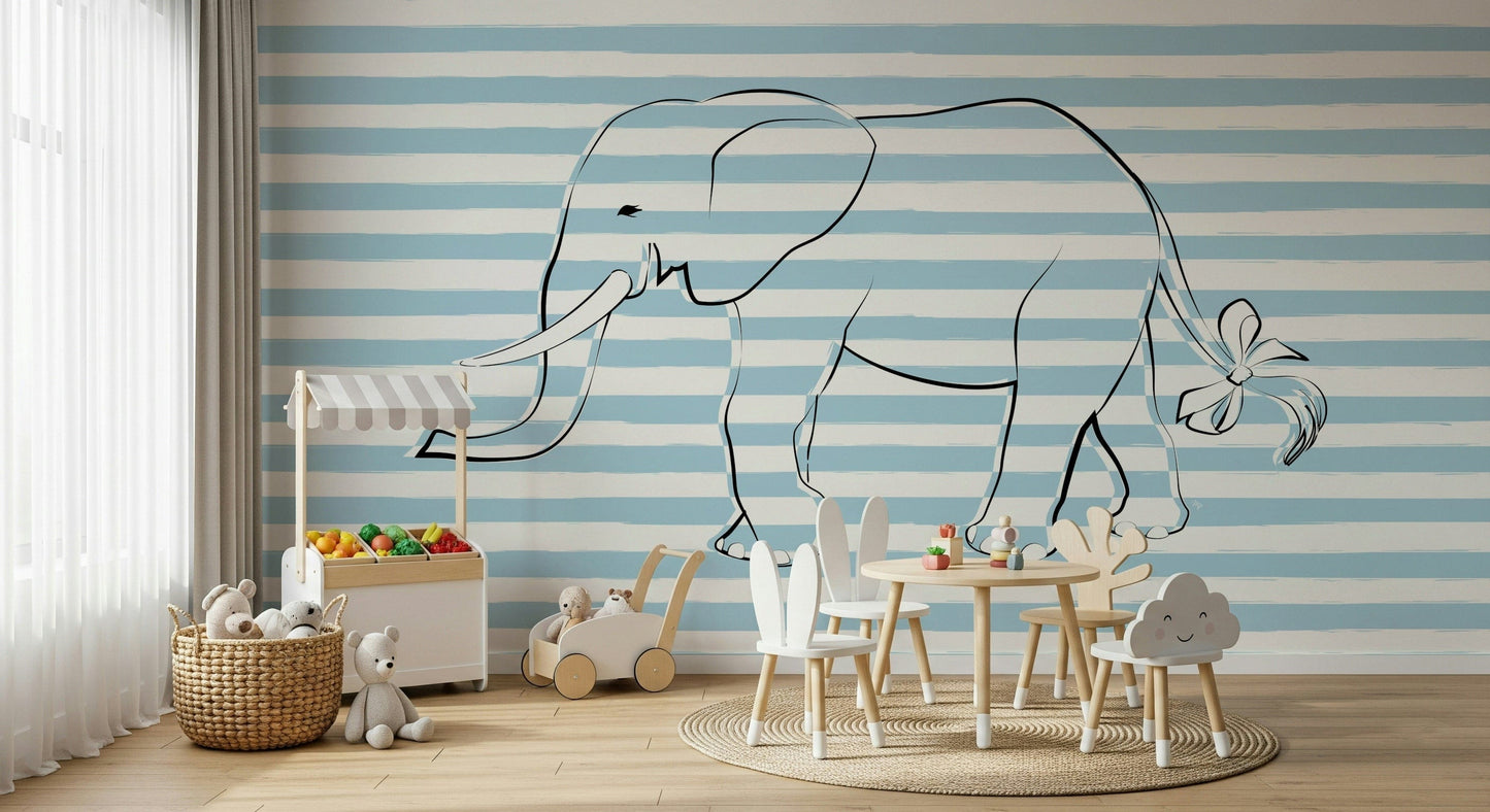 Elephant with a Bow Wall Mural -2643123