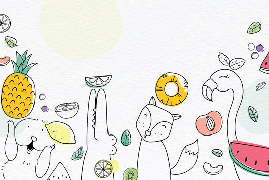 Fond de papier peint pour enfants fruité