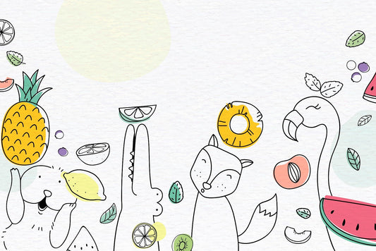 Fond de papier peint pour enfants fruité