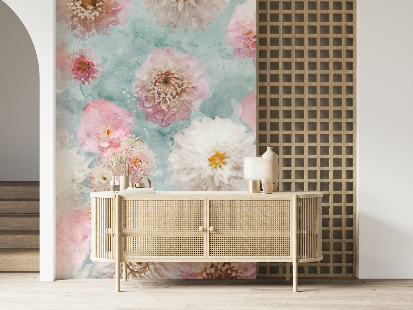 Dahlia Flowers Wall Mural