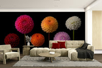 Vibrant floral wallpaper for walls

