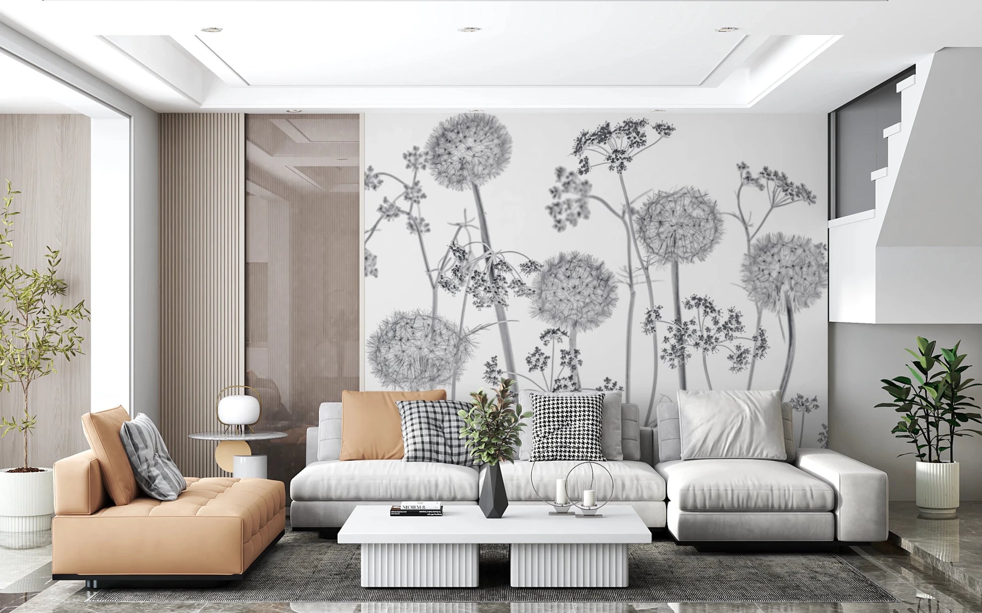 Dancing Wildflowers Wall Mural