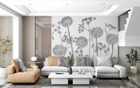 Dancing Wildflowers Wall Mural
