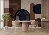 Brown and navy modern wall design

