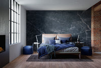 Dark Blue Marble Texture Wall Mural - Giffywalls