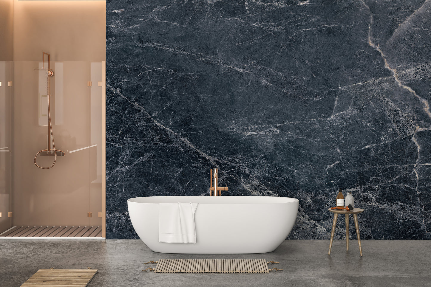 Luxurious dark marble mural wall decor
