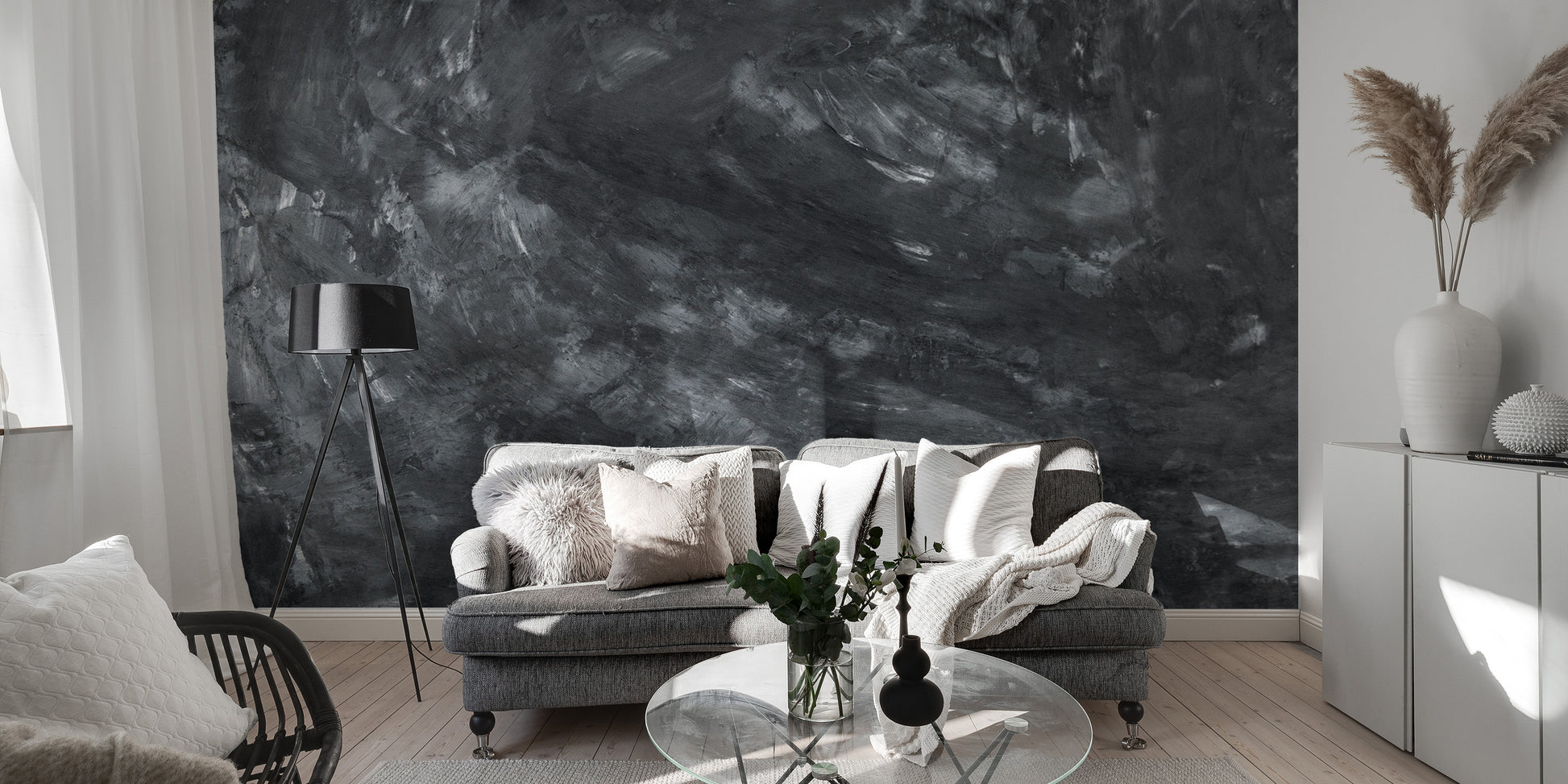 Dark Concrete Wallpaper Mural - Giffywalls