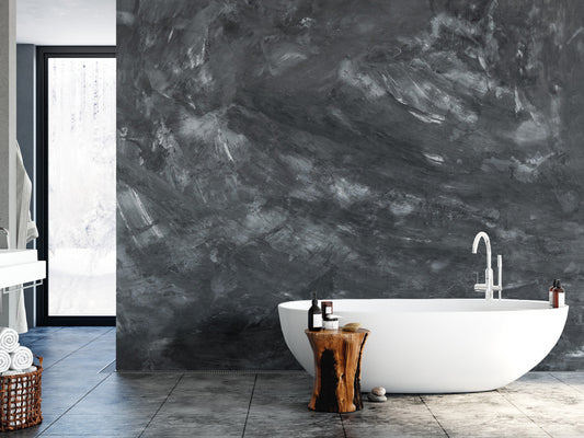 Textured dark concrete wallpaper mural
