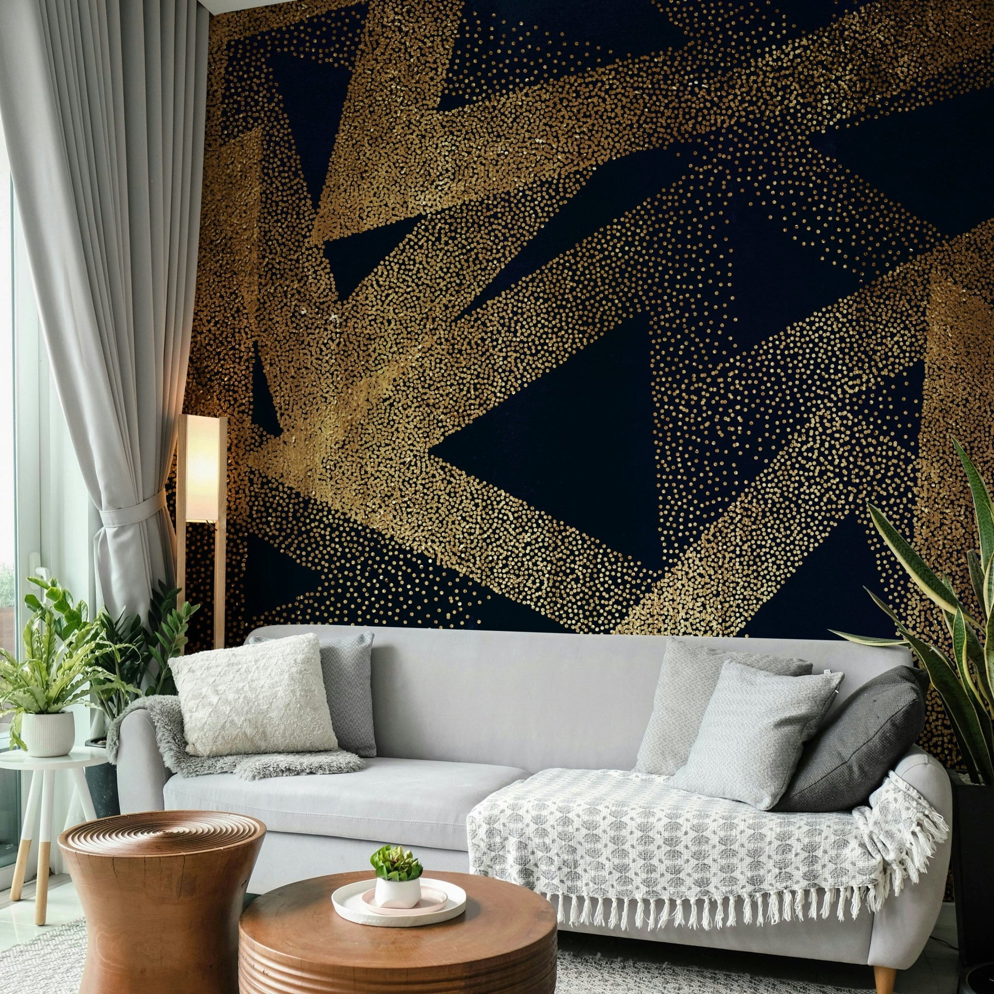 Dark Dancers Wall Mural on a dark wall.

