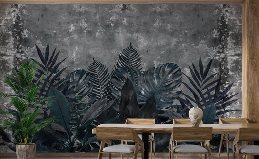 Rustic tropical leaf wall decor inspiration
