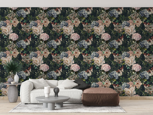 Artistic Dark Watercolor Wall Accent