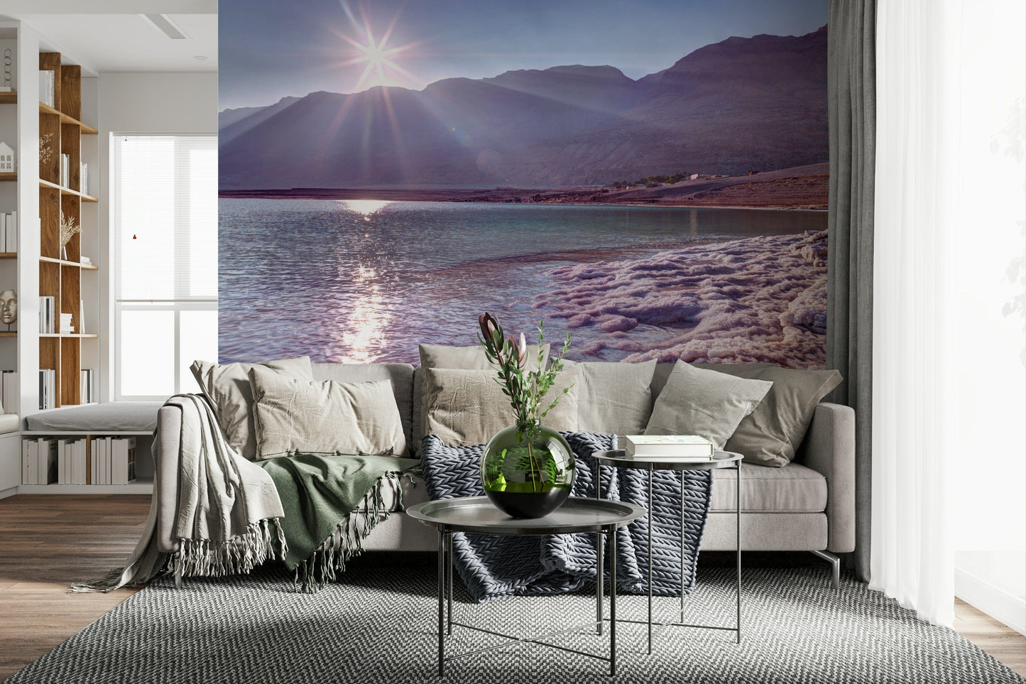 Ethereal Dead Sea Sunset large format wall covering design.