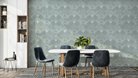 A peaceful wallpaper with a modern, geometric design.

