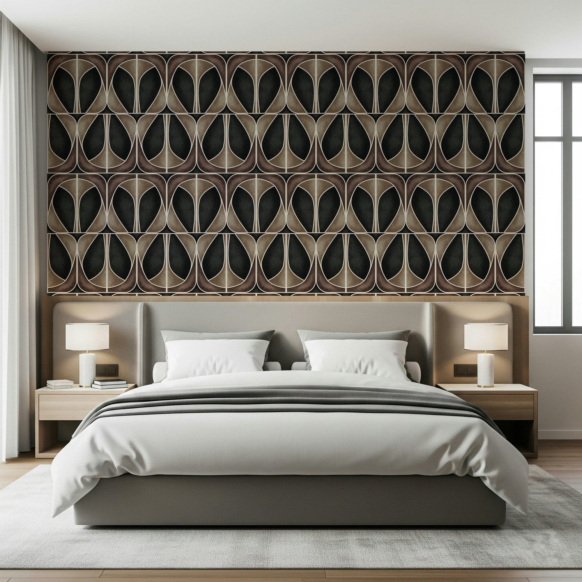 Peel and stick wallpaper Softy Dèco Geometries Dramatic Charm.