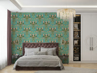 Mural wallpaper with tulip motif

