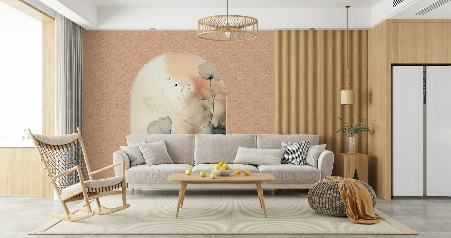 Delicate Bloom Frame Wall Mural