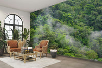 Nature wall mural with trees

