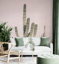 Sand dune landscape mural in golden hues

