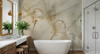 A beautiful subtle dewdrop wallpaper mural for a modern home.

