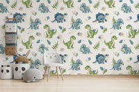Fun dinosaur nursery wallpaper for toddlers


