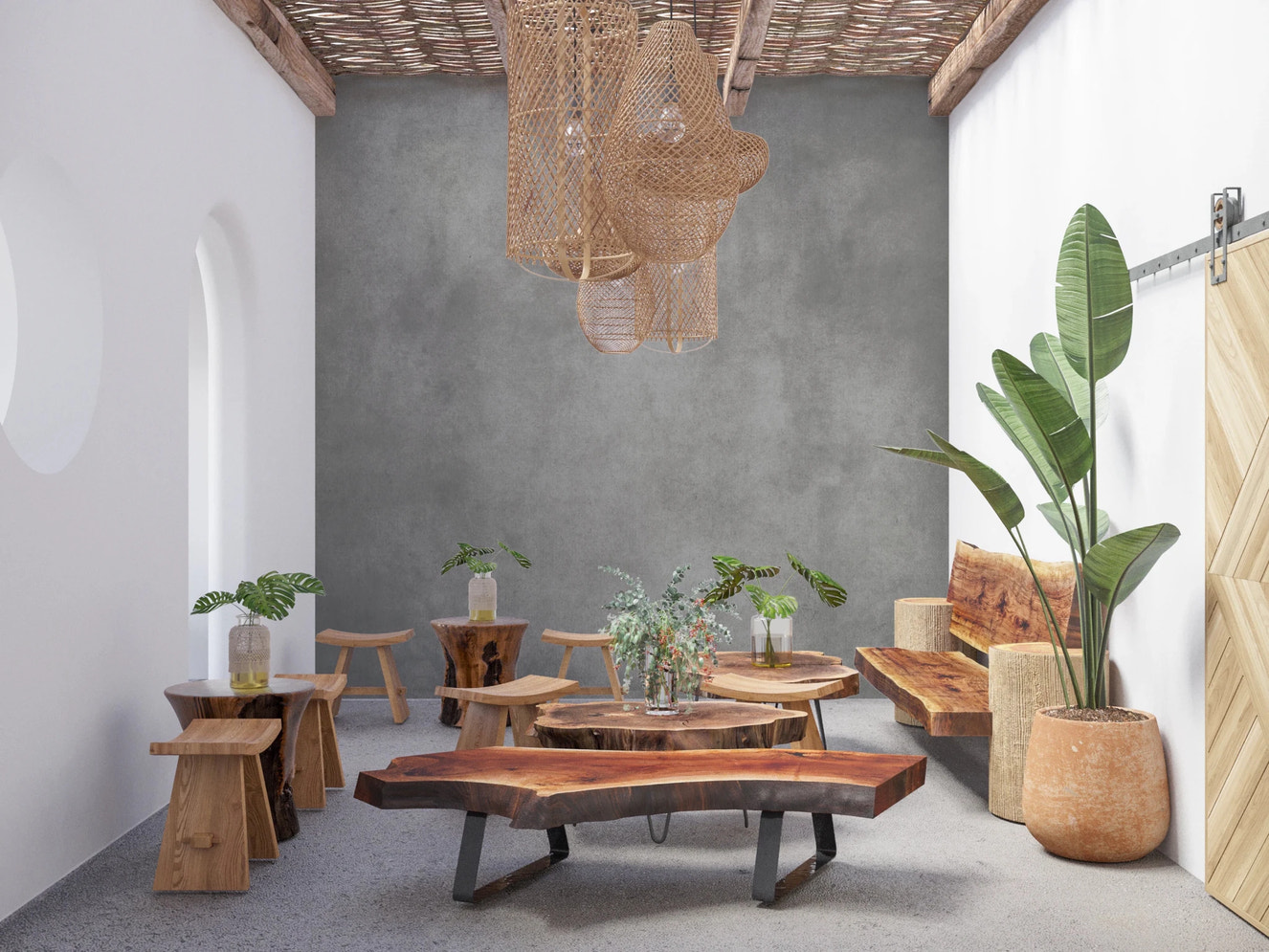 Dirty Paper - Greige Wall Mural