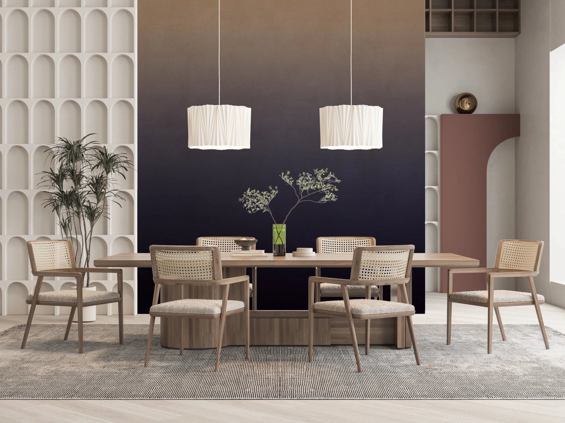 Dirty Paper - Ombre Dusk Wall Mural