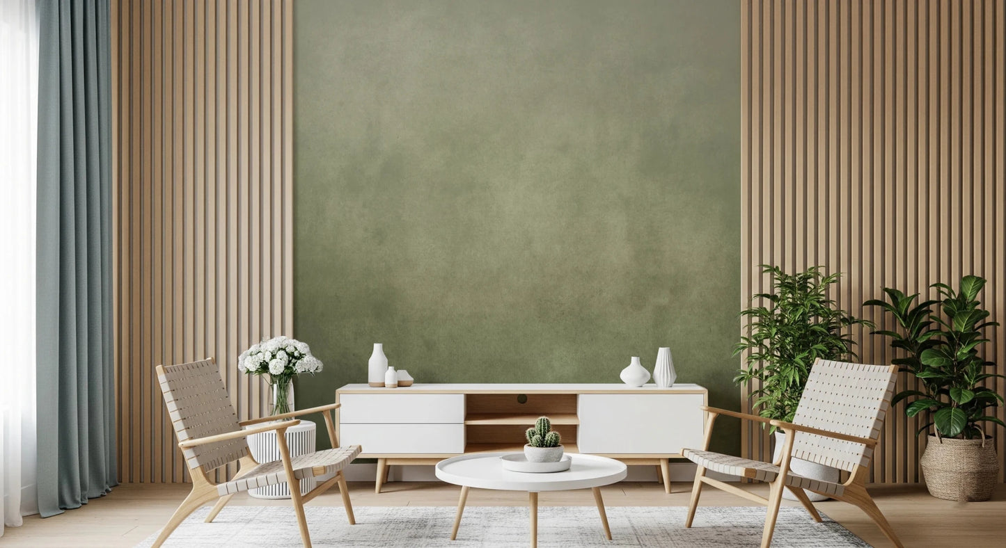 Dirty Paper - Ombre Olive Wall Mural