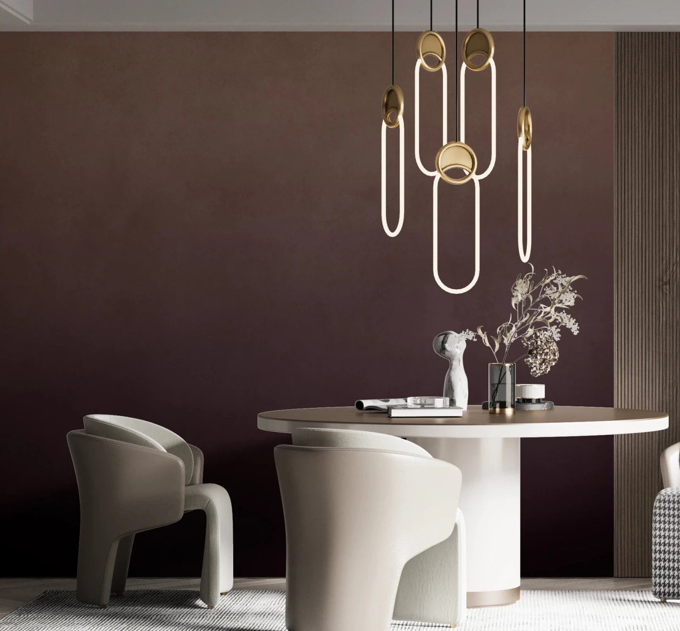 Dirty Paper - Ombre Plum Wall Mural