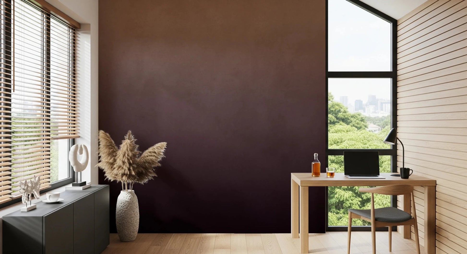 Dirty Paper - Ombre Plum Wall Mural