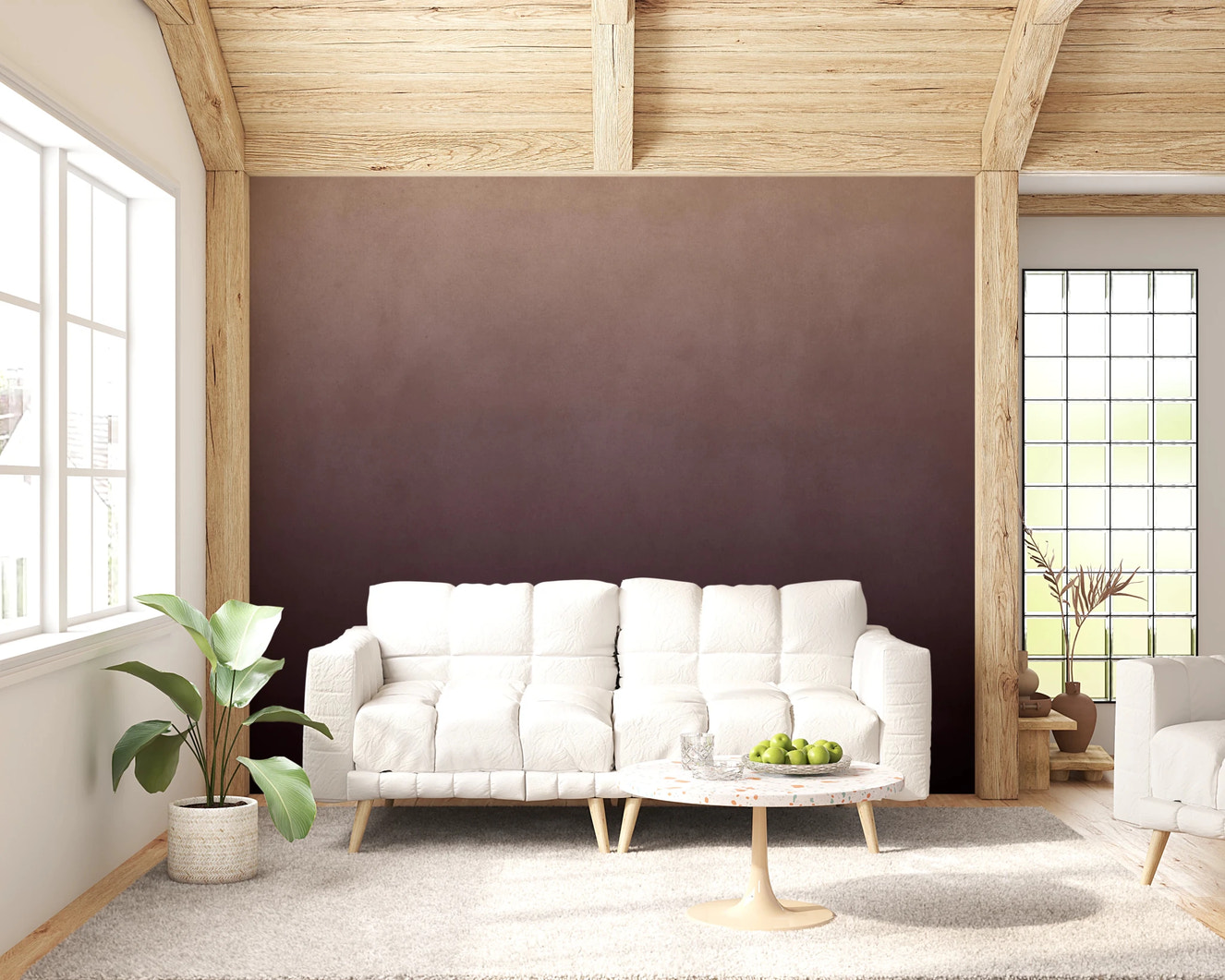Dirty Paper - Ombre Plum Wall Mural