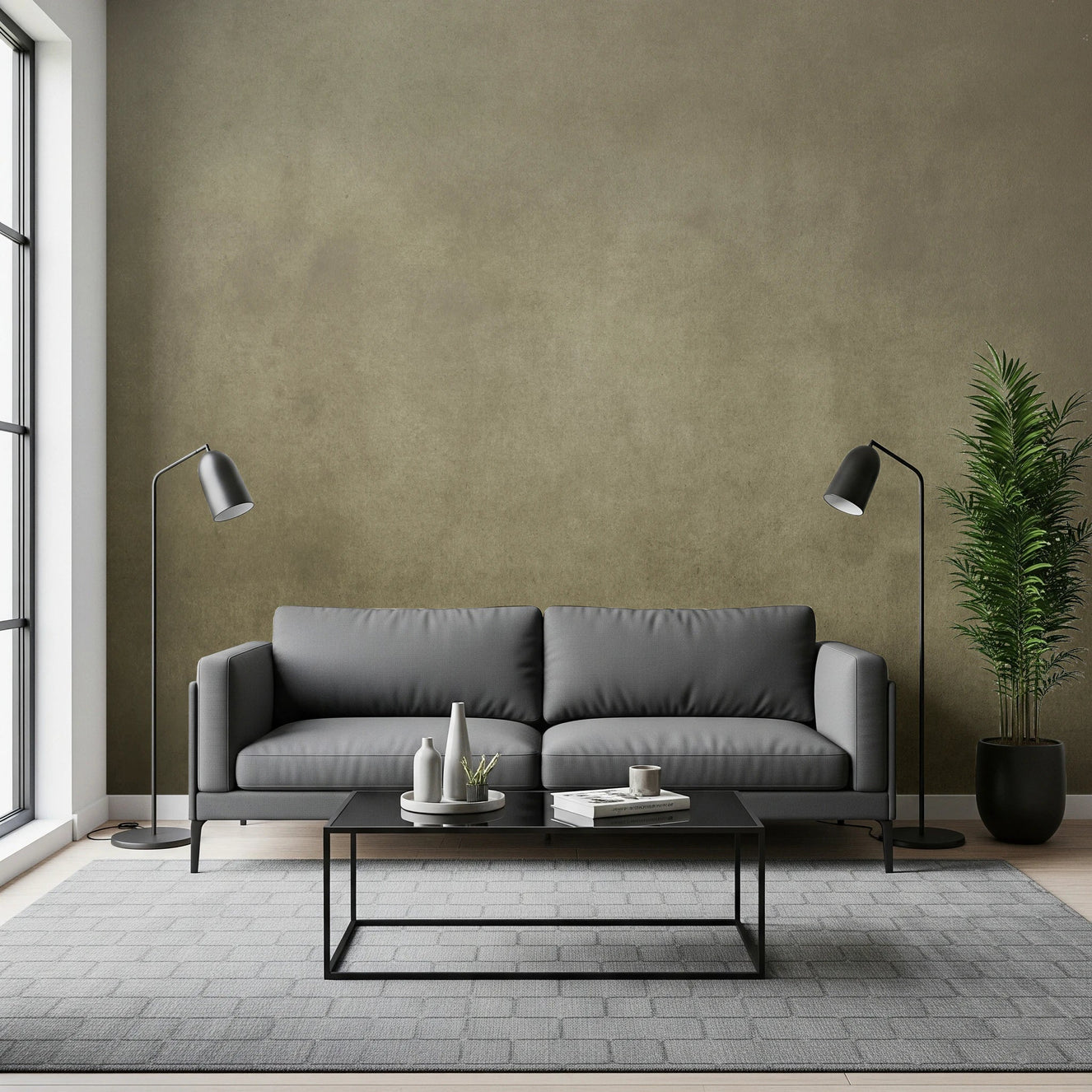 Dirty Paper - Ombre Tobacco Wall Mural