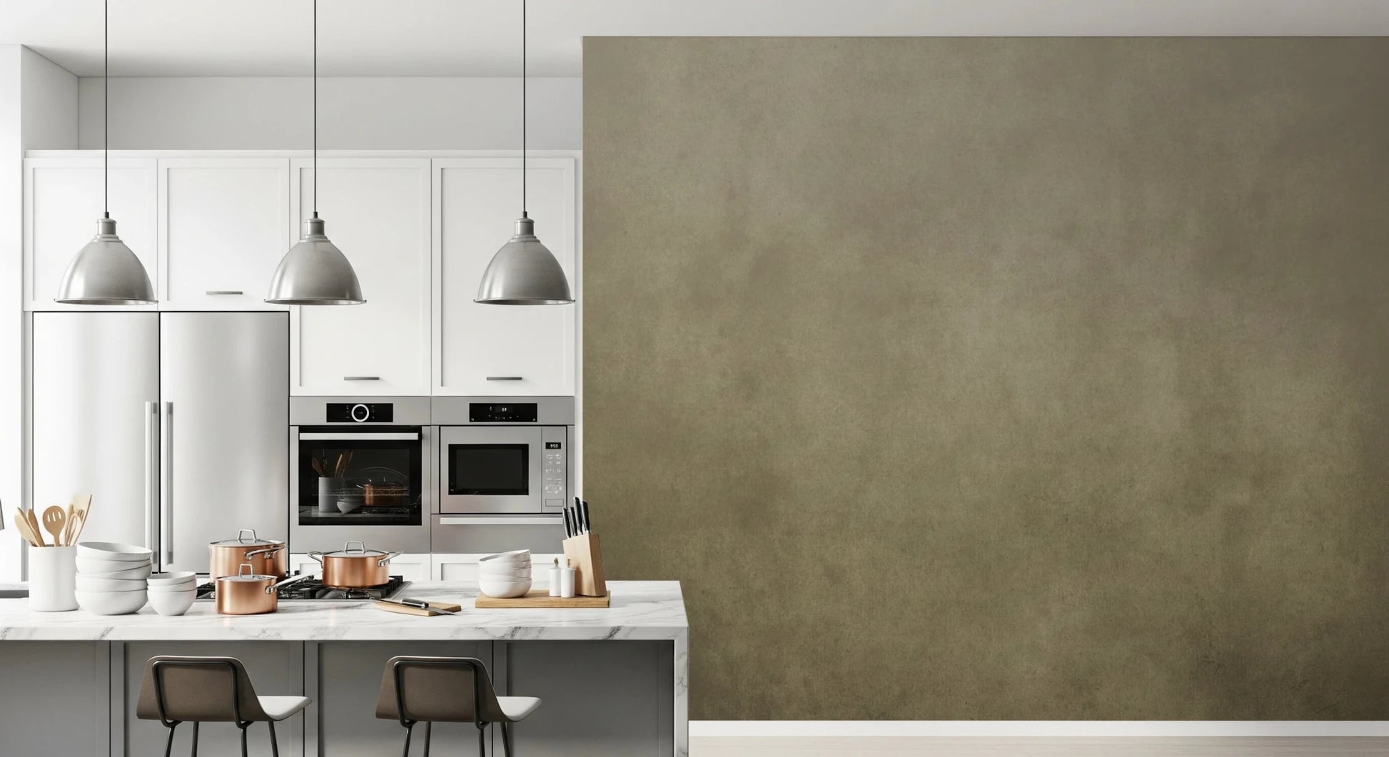 Dirty Paper - Ombre Tobacco Wall Mural