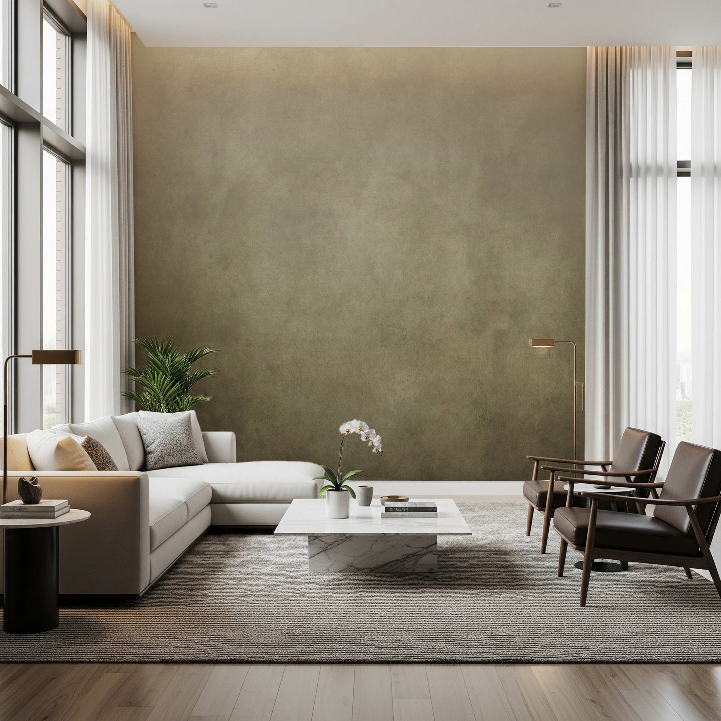 Dirty Paper - Ombre Tobacco Wall Mural