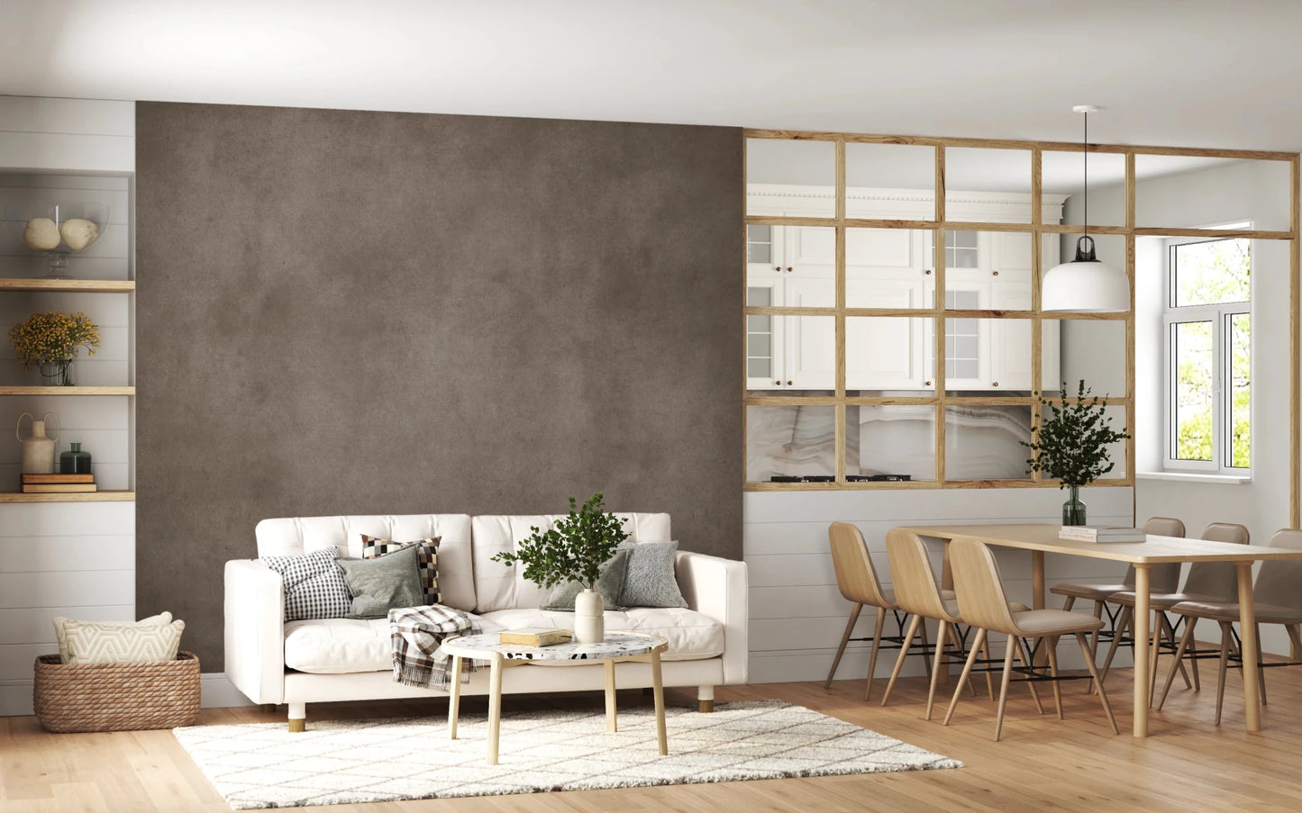 Dirty Paper - Taupe Wall Mural