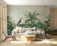 Discover The Tropical Vintage World Wall Mural
