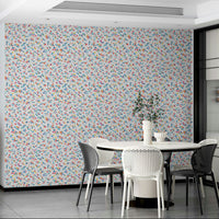 Whimsical tiny flower wallpaper in pastel tones

