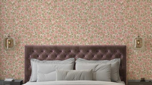 Juno Welectie muren Dity Peach Floral Wallpaper⁠