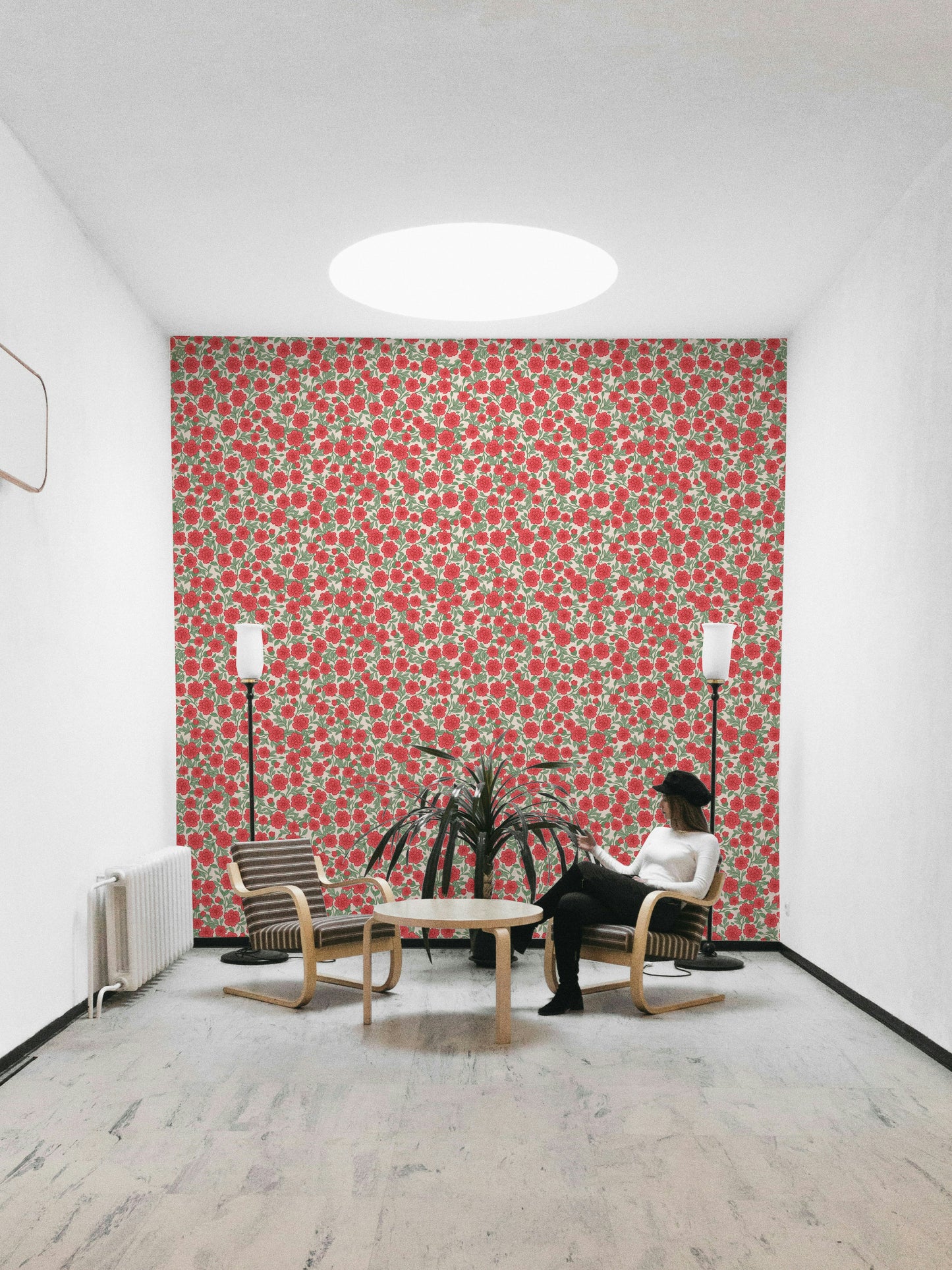 Juno Welcoming Walls pink floral wallpaper for warm rooms

