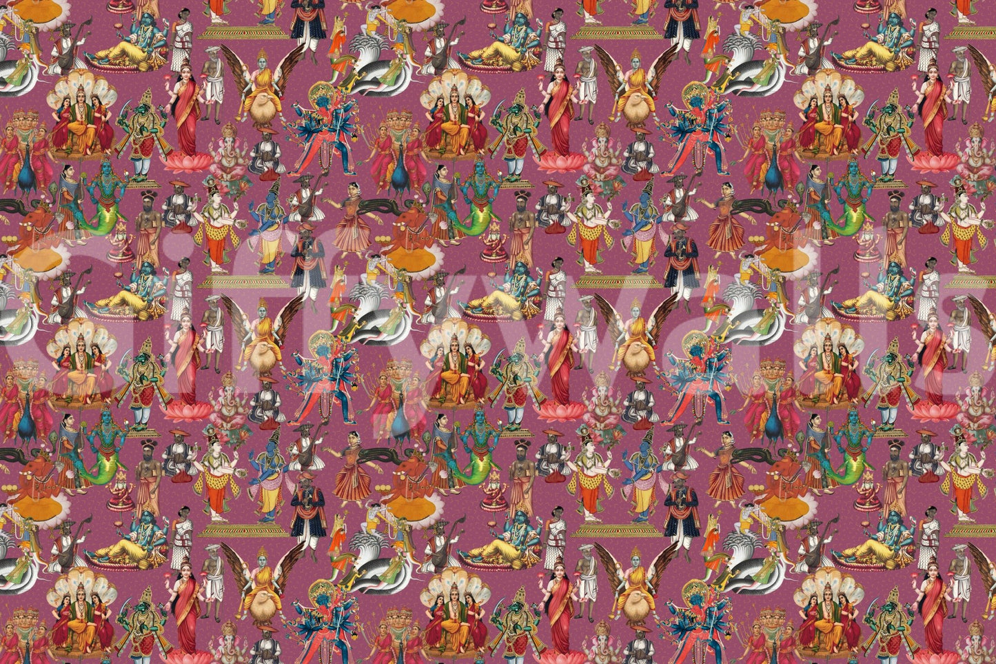 Divine Indian Pantheon Wall Mural